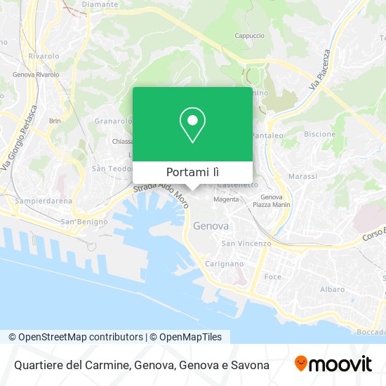 Mappa Quartiere del Carmine, Genova