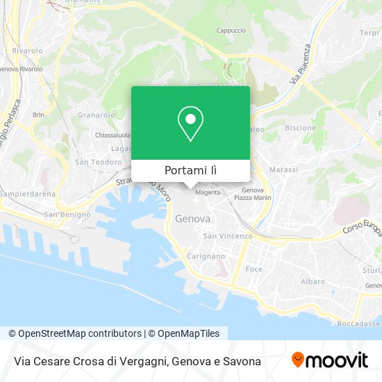 Mappa Via Cesare Crosa di Vergagni