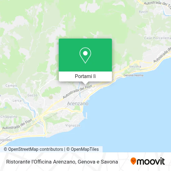 Mappa Ristorante l'Officina Arenzano