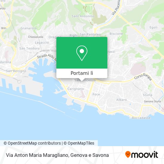 Mappa Via Anton Maria Maragliano