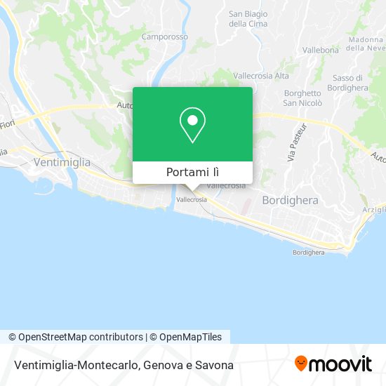 Mappa Ventimiglia-Montecarlo