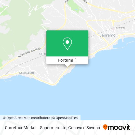 Mappa Carrefour Market - Supermercato