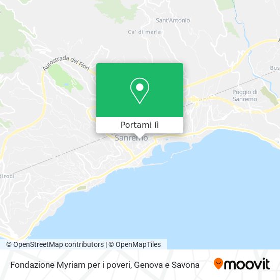 Mappa Fondazione Myriam per i poveri