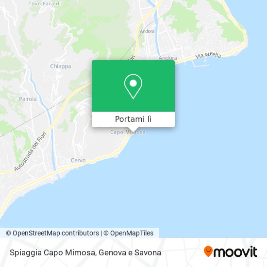 Mappa Spiaggia Capo Mimosa