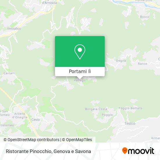 Mappa Ristorante Pinocchio