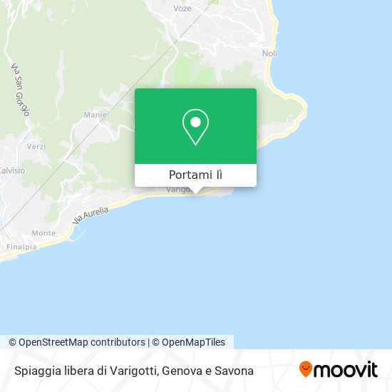 Mappa Spiaggia libera di Varigotti