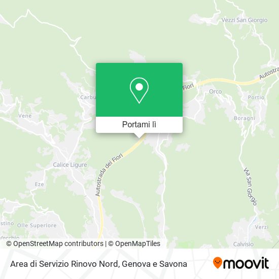 Mappa Area di Servizio Rinovo Nord