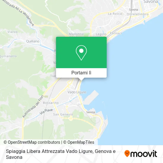 Mappa Spiaggia Libera Attrezzata Vado Ligure