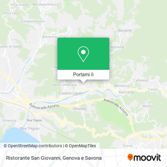 Mappa Ristorante San Giovanni