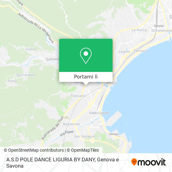 Mappa A.S.D POLE DANCE LIGURIA BY DANY