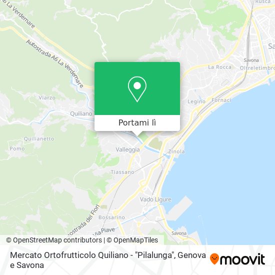 Mappa Mercato Ortofrutticolo Quiliano - "Pilalunga"