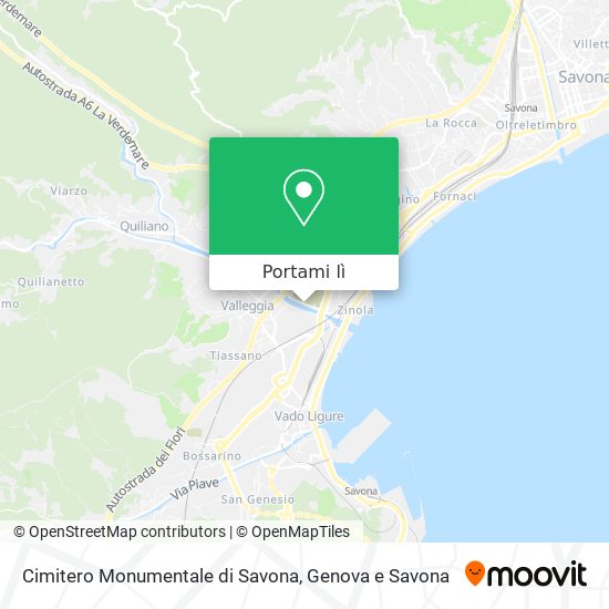 Mappa Cimitero Monumentale di Savona