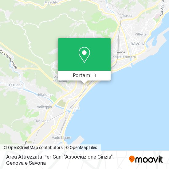 Mappa Area Attrezzata Per Cani "Associazione Cinzia"