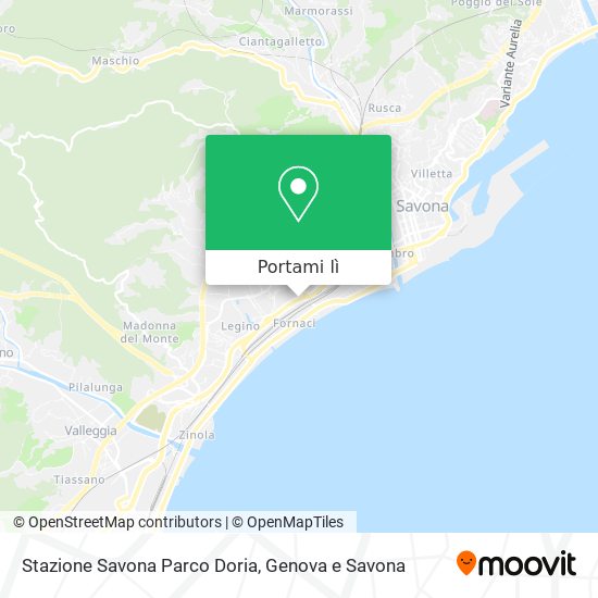 Mappa Stazione Savona Parco Doria