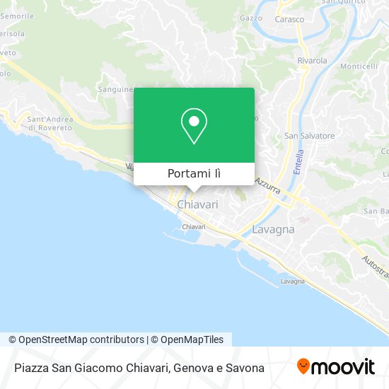 Mappa Piazza San Giacomo Chiavari