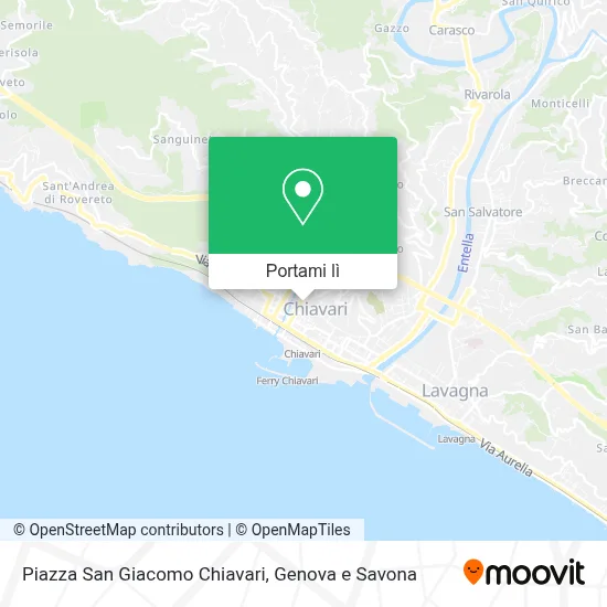 Mappa Piazza San Giacomo Chiavari