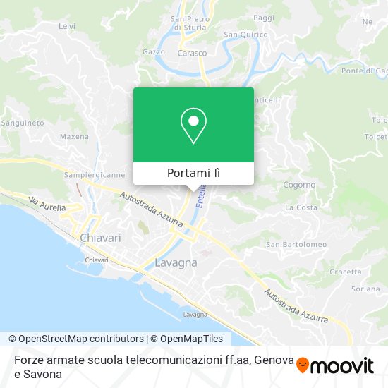 Mappa Forze armate scuola telecomunicazioni ff.aa
