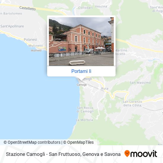 Mappa Stazione Camogli - San Fruttuoso