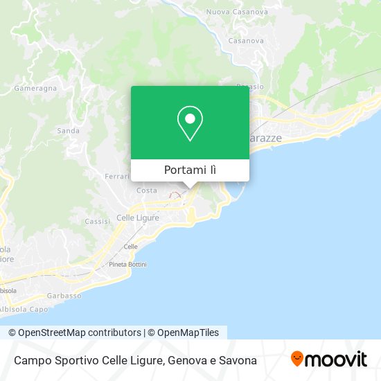 Mappa Campo Sportivo Celle Ligure