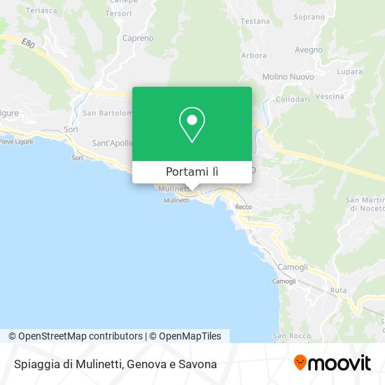Mappa Spiaggia di Mulinetti
