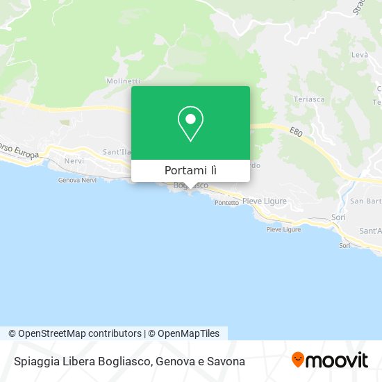 Mappa Spiaggia Libera Bogliasco