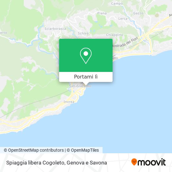 Mappa Spiaggia libera Cogoleto