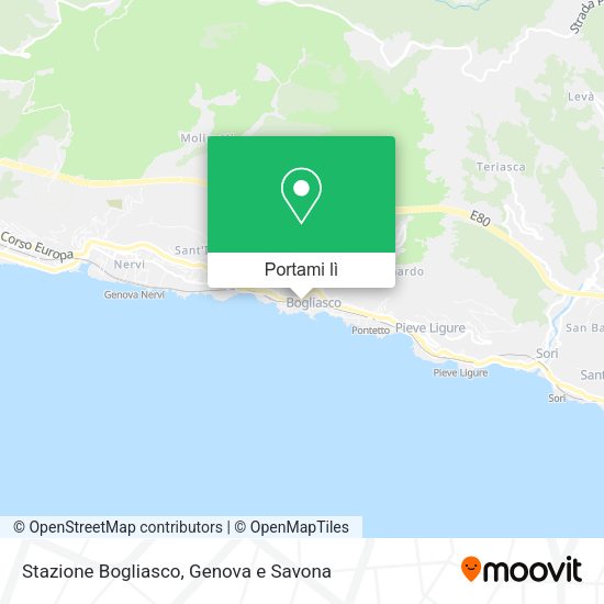Mappa Stazione Bogliasco