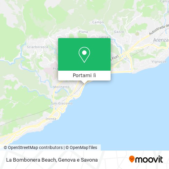 Mappa La Bombonera Beach