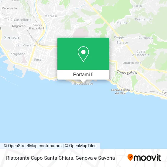 Mappa Ristorante Capo Santa Chiara