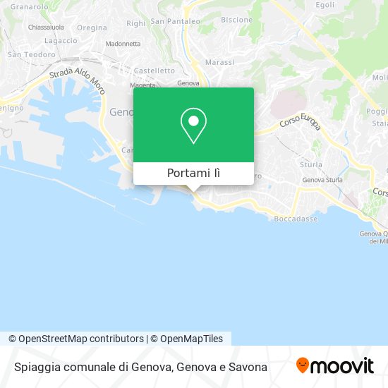 Mappa Spiaggia comunale di Genova