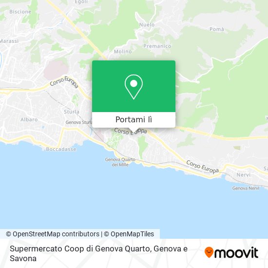 Mappa Supermercato Coop di Genova Quarto