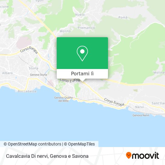 Mappa Cavalcavia Di nervi