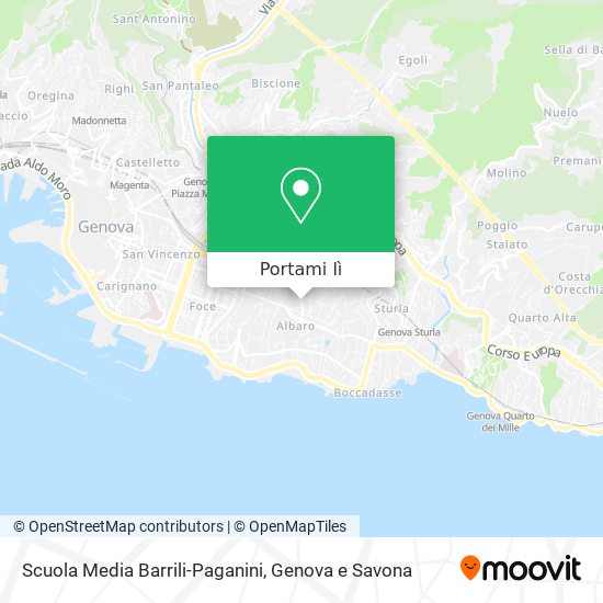 Mappa Scuola Media Barrili-Paganini