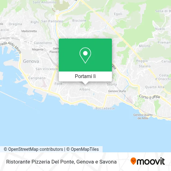 Mappa Ristorante Pizzeria Del Ponte