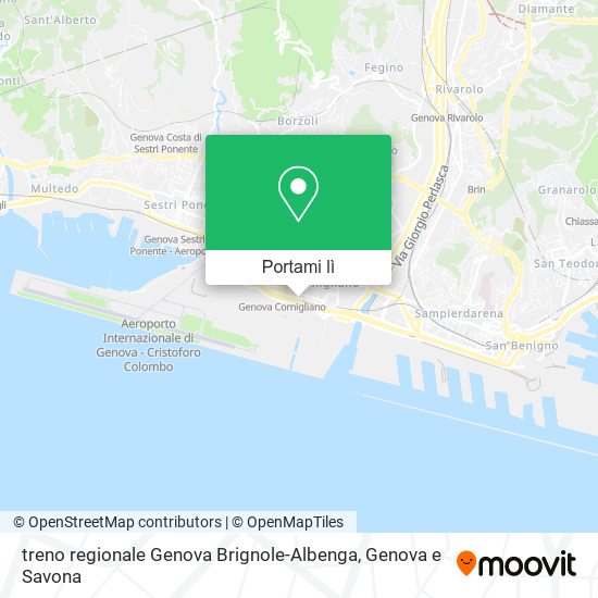 Mappa treno regionale Genova Brignole-Albenga