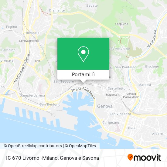 Mappa IC 670 Livorno -Milano