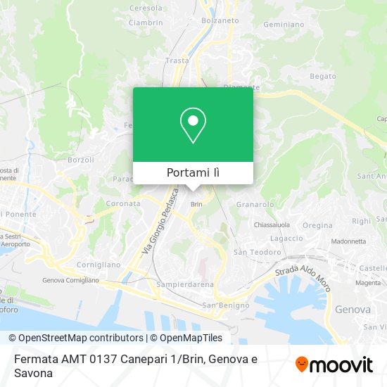 Mappa Fermata AMT 0137 Canepari 1 / Brin