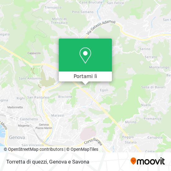 Mappa Torretta di quezzi