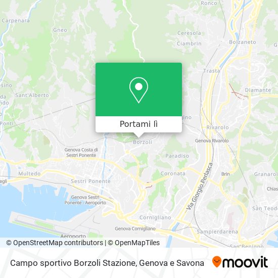 Mappa Campo sportivo Borzoli Stazione