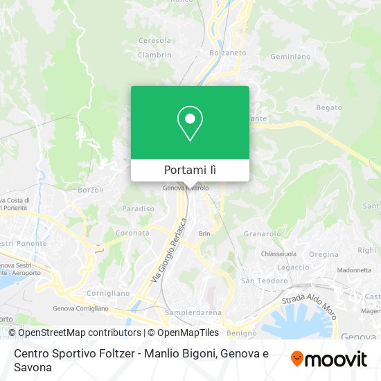 Mappa Centro Sportivo Foltzer - Manlio Bigoni