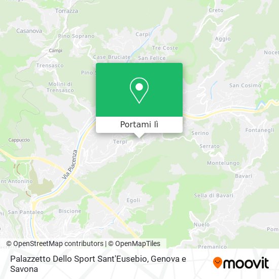 Mappa Palazzetto Dello Sport Sant'Eusebio