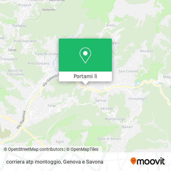 Mappa corriera atp montoggio