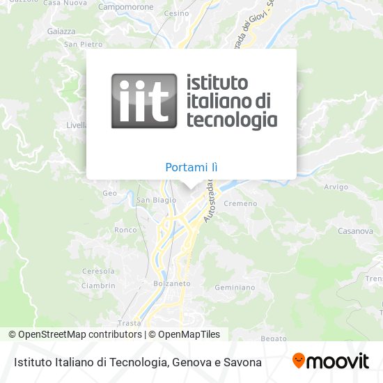 Mappa Istituto Italiano di Tecnologia