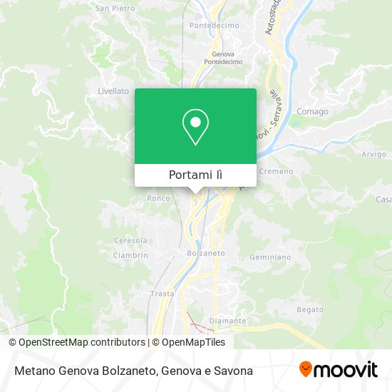 Mappa Metano Genova Bolzaneto
