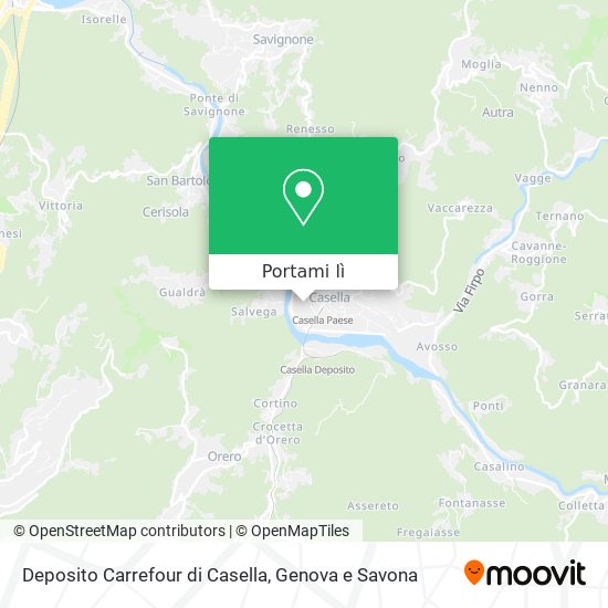 Mappa Deposito Carrefour di Casella