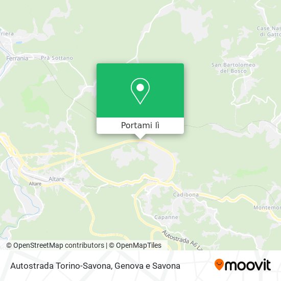 Mappa Autostrada Torino-Savona