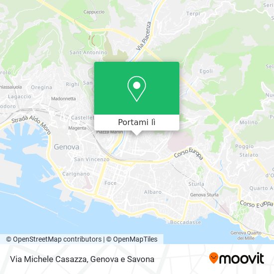 Mappa Via Michele Casazza
