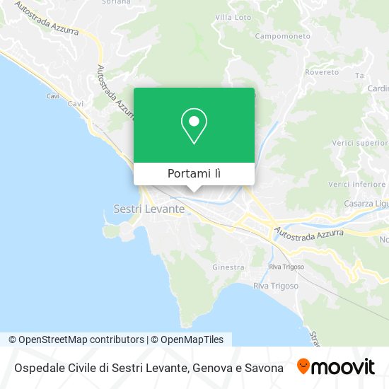 Mappa Ospedale Civile di Sestri Levante