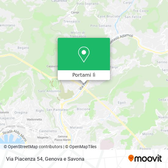 Mappa Via Piacenza 54