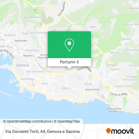 Mappa Via Giovanni Torti, 44